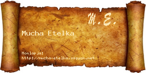 Mucha Etelka névjegykártya